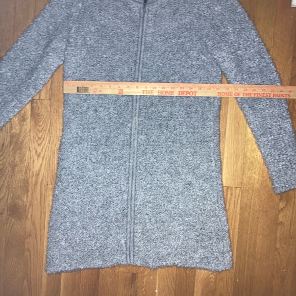 Silvia Novelli Grey Mohair Wool Blend Boucle Longline Full Zip Cardigan - Picture 12 of 14